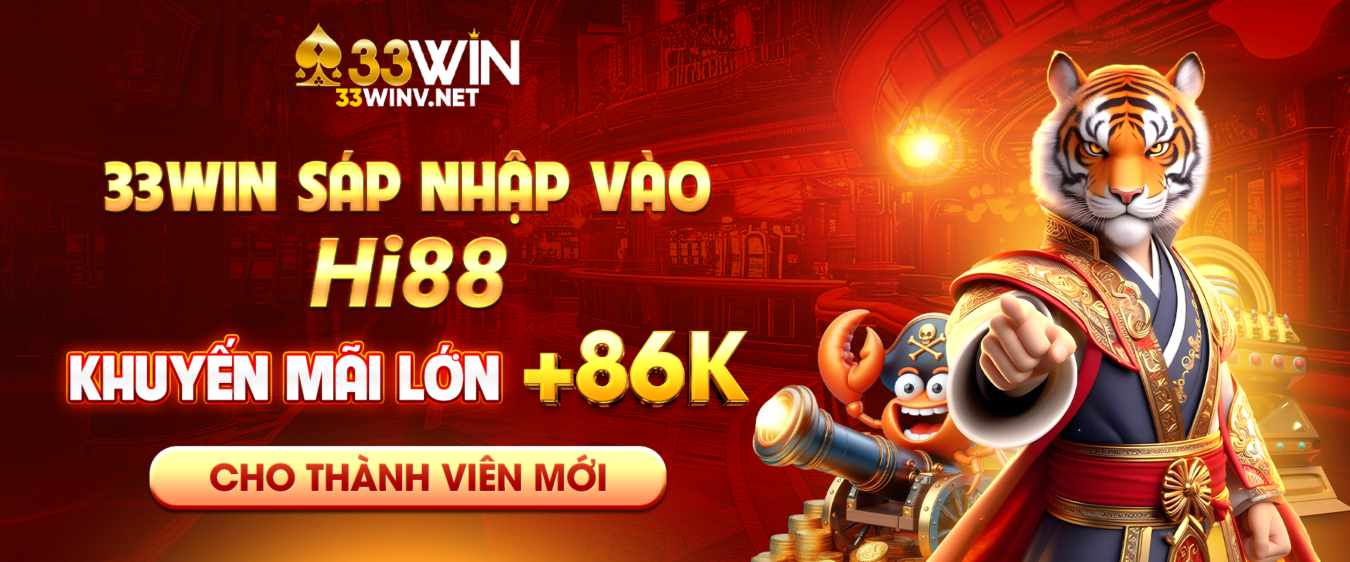 33WIN sáp nhập Hi88 - Ưu đãi lớn